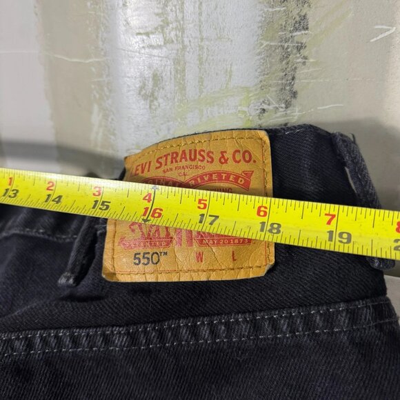 Levi's Strauss Straight Leg Jeans Mens Black Denim Five Pockets Classic Comfort - Picture 13 of 15